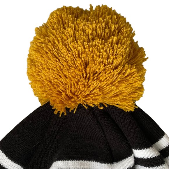 Foxtrot Fair Isle Nordic Snow Cuffed Mustard Pom Ski Gorpcore Winter Beanie Hat - Picture 4 of 9